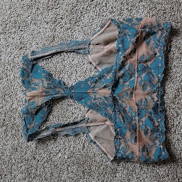 Free people lace teal and nude bralette - Picture 4 of 4